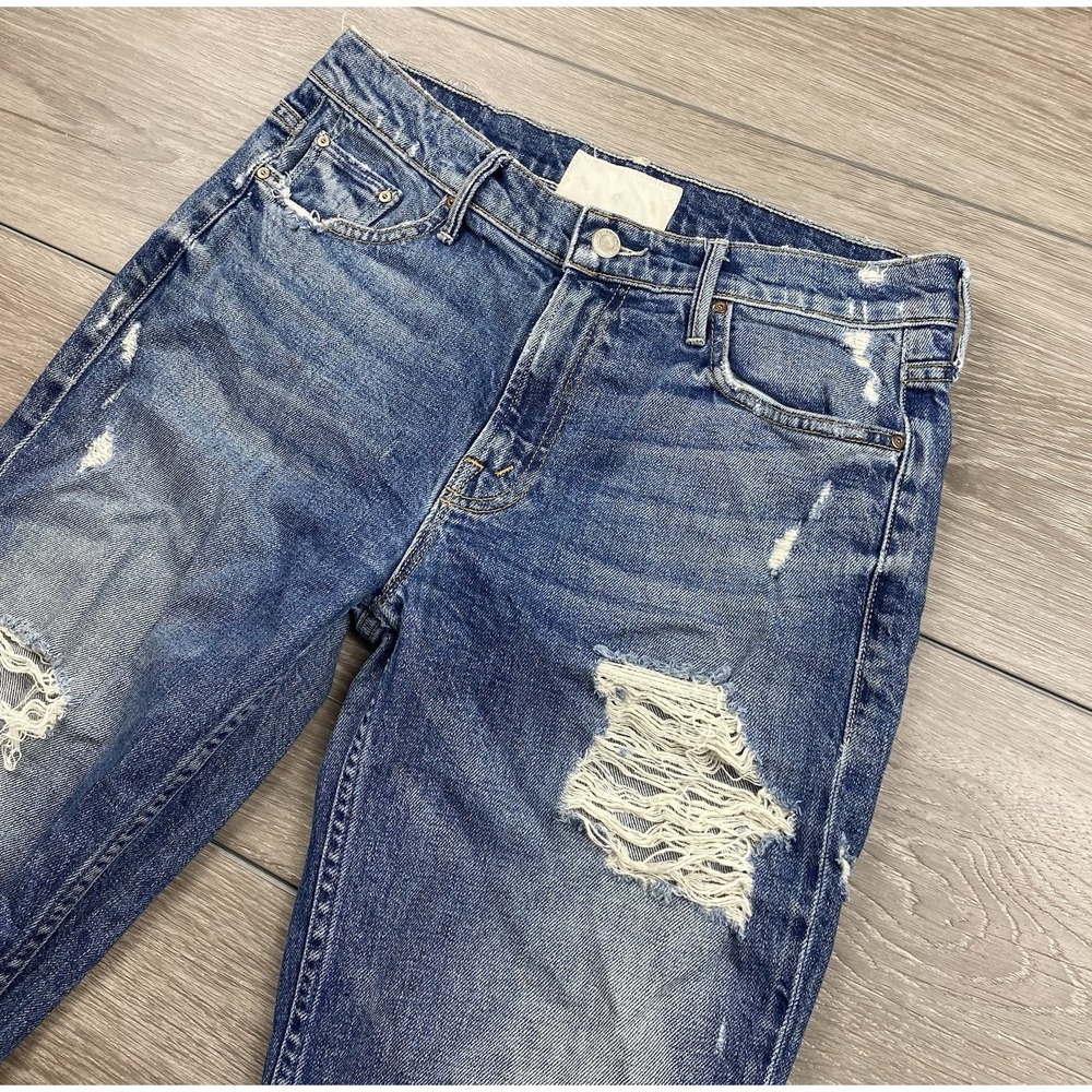 Mother Women's Superior The Dinner Ice Cream You Scream Distressed Jeans 27 Read - Picture 2 of 16